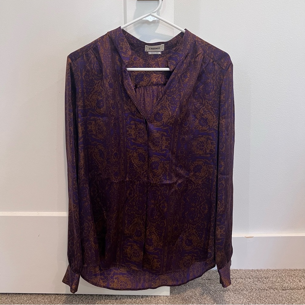 L’AGENCE Silk Blouse M